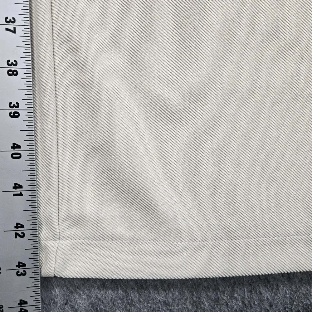 Nova Men Pants Mens 36x30 Beige Pleated Wide Leg Polyester Dress Microfiber